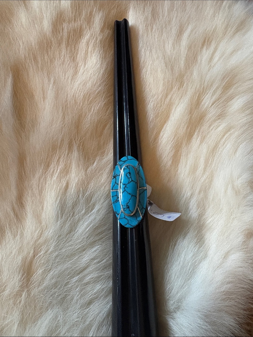 Turquoise Oval Statement Ring - Blue Turquoise Cabochon